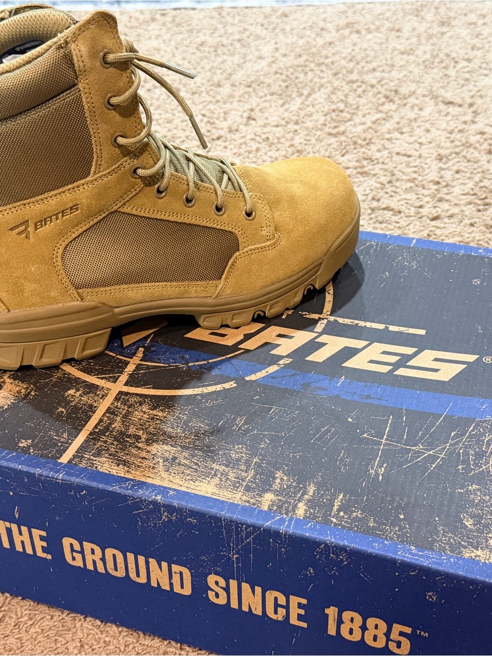 Bates Men's Tac Sport 8" Zip-up Tactical Boot, Coyote Men’s Size 9 New